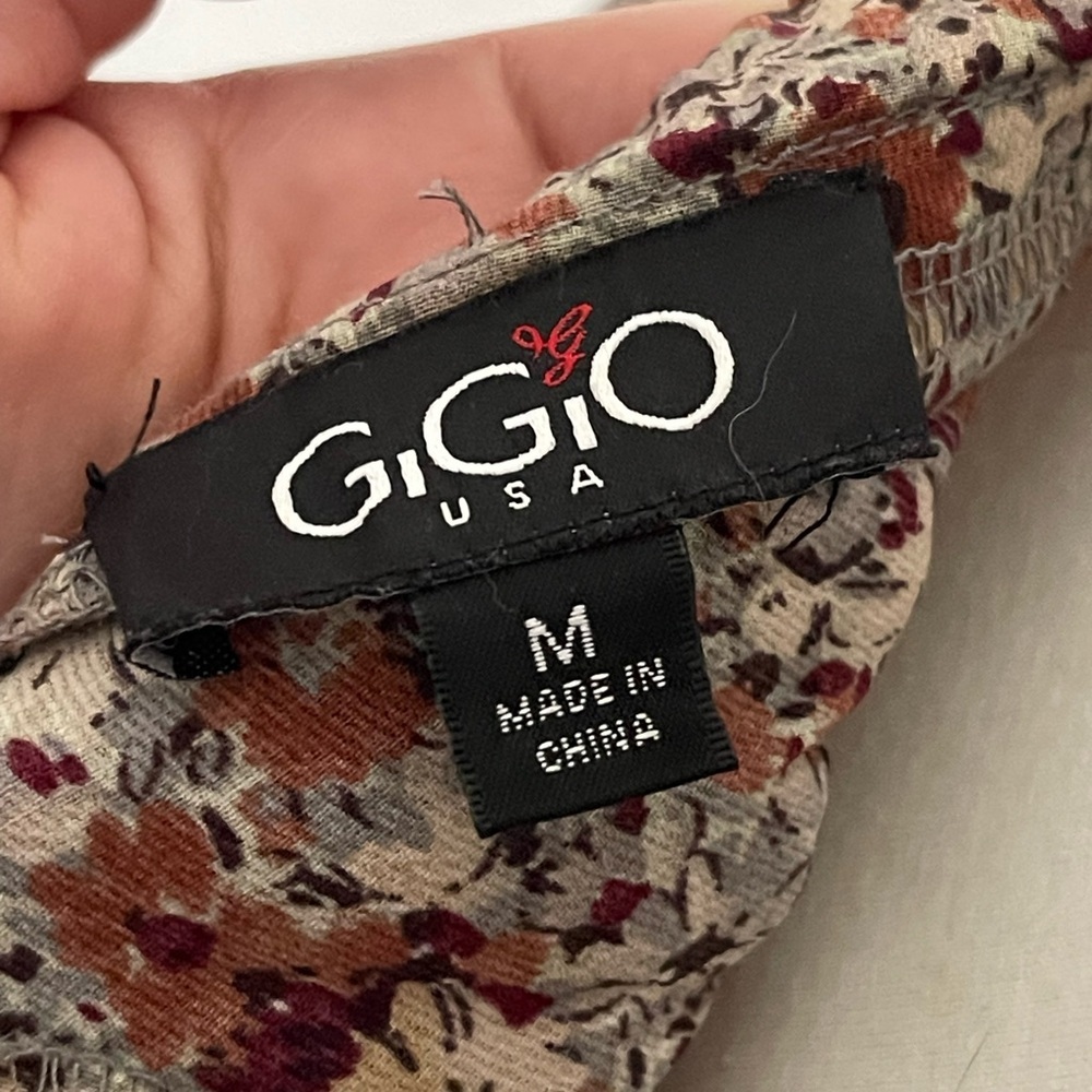 GiGio Maxi Ruffle Floral Skirt with Pockets Elastic Waist Size Medium - Picture 2 of 9